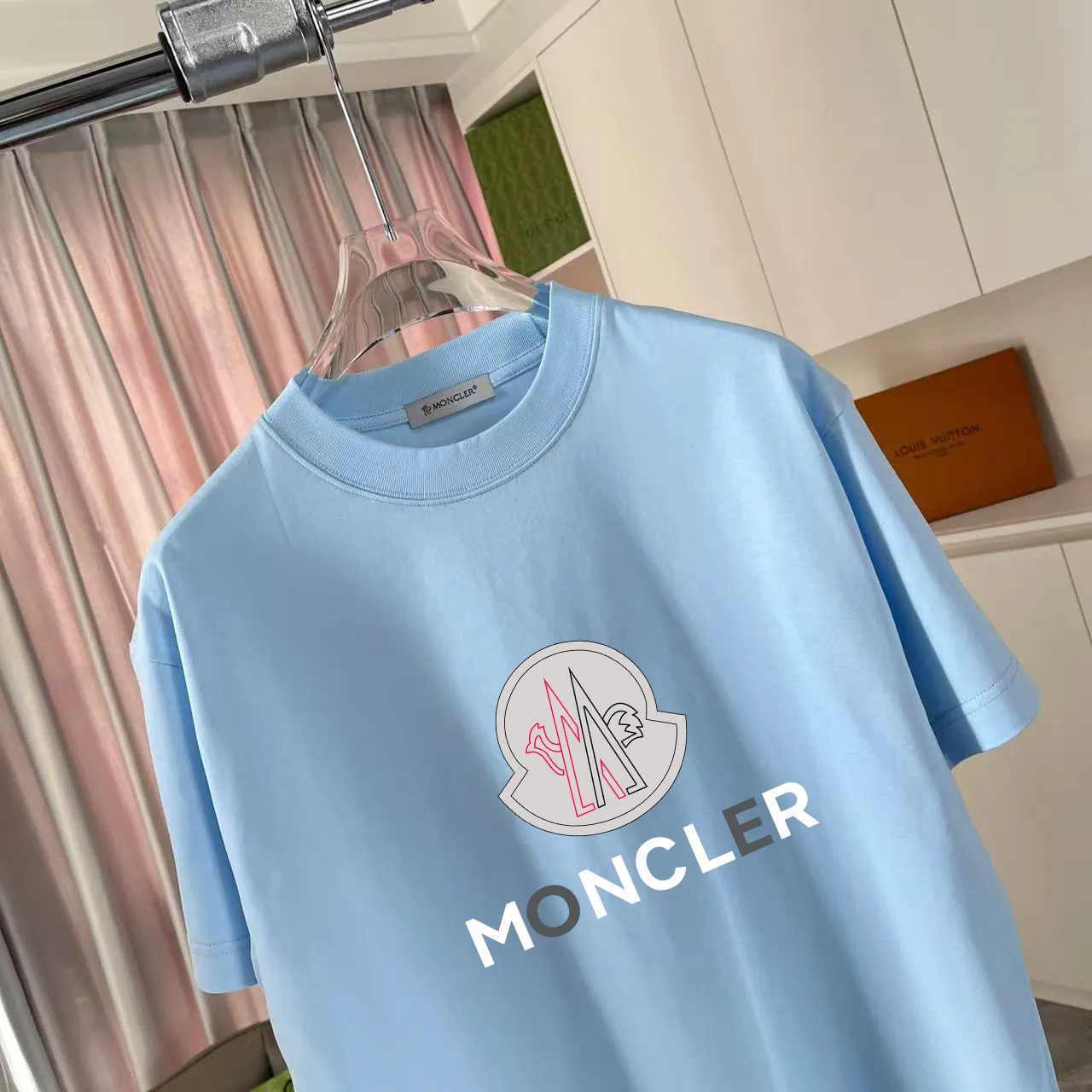 Moncle* 2025 New Arrival logo 300 t Same Style Size：S M L XL XXL ：Black White Blue Gray